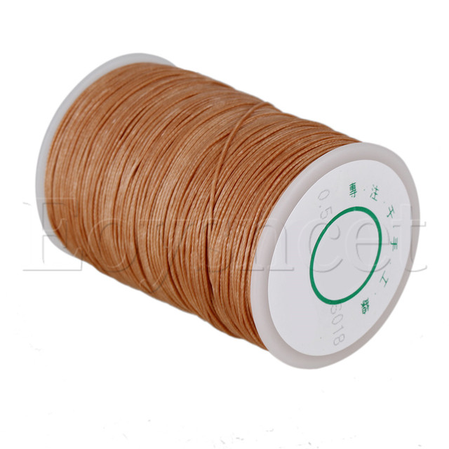 120M 0.5mm Waxed Polyester Round Twisted Cord String Light Brown Thread  Line - AliExpress